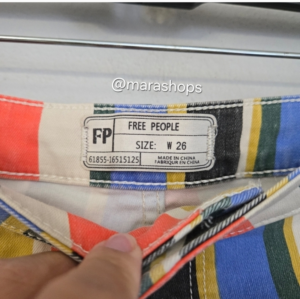 We The Free Float On By Stripe Bell Bottoms - Picture 3 of 7